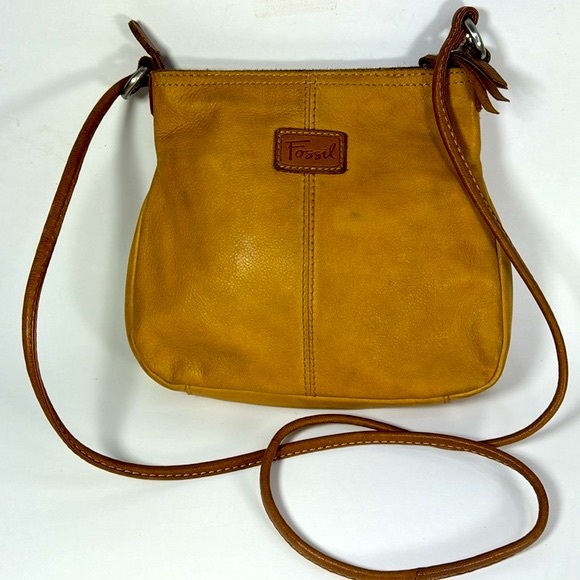 Fossil Leather Crossbody Flower Handbag - Picture 3 of 12